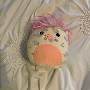 Squishmallows Plush with Pink and Gray Details